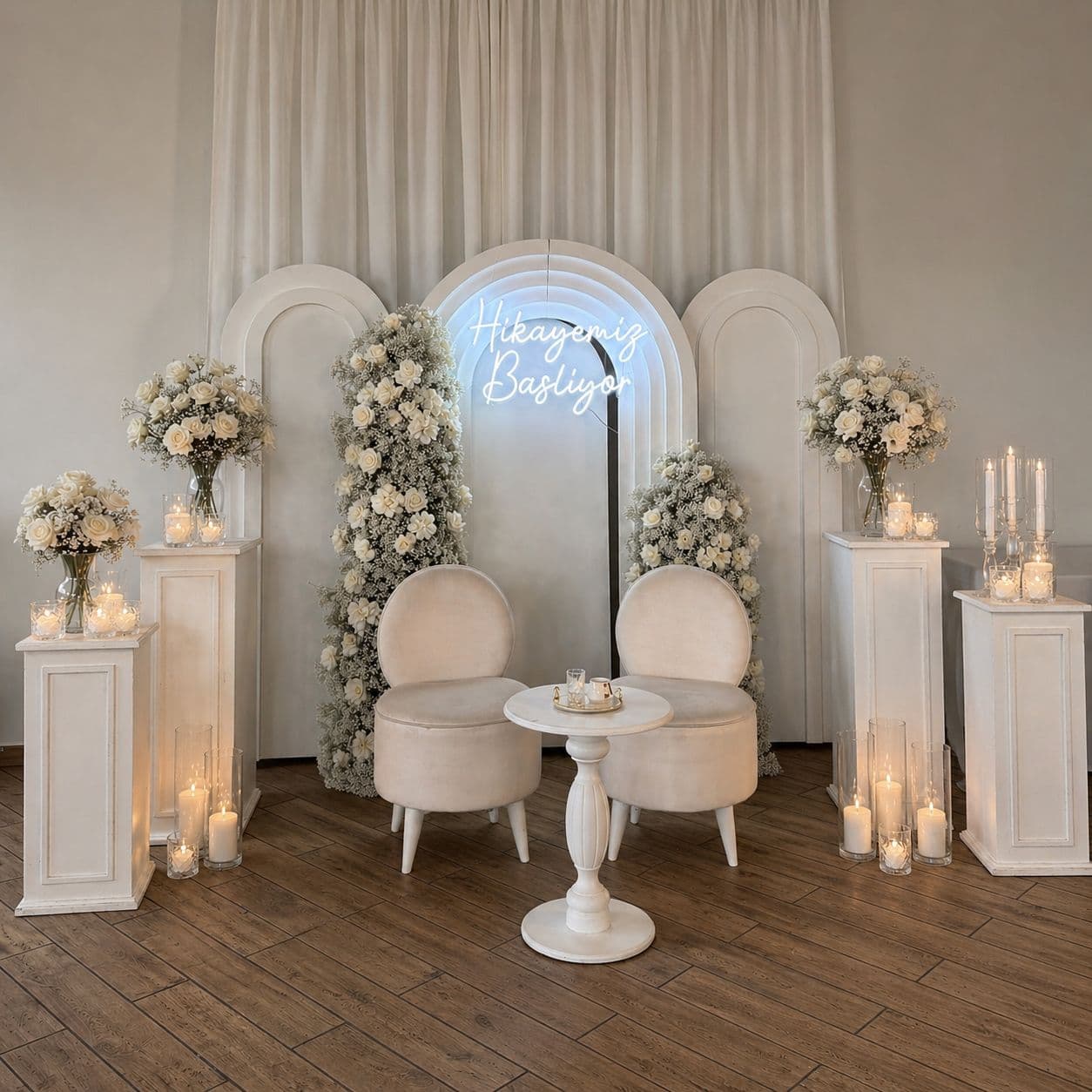 Intimes Verlobungssetup – Alara Events Hamburg